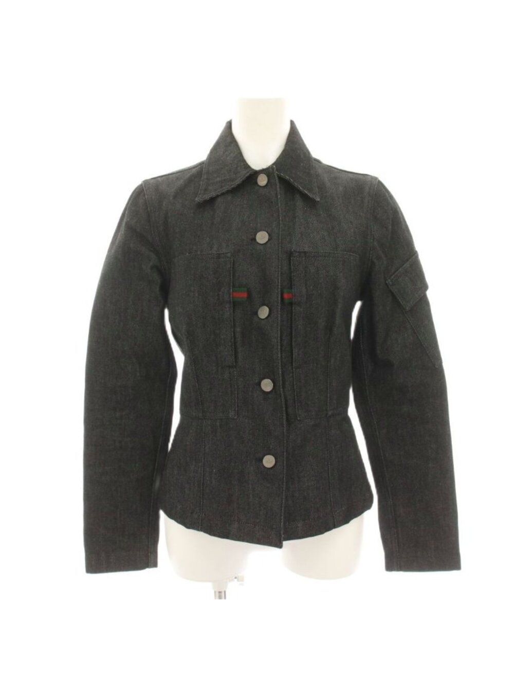 Gucci Sherry Line Denim Jacket 38 Black HN